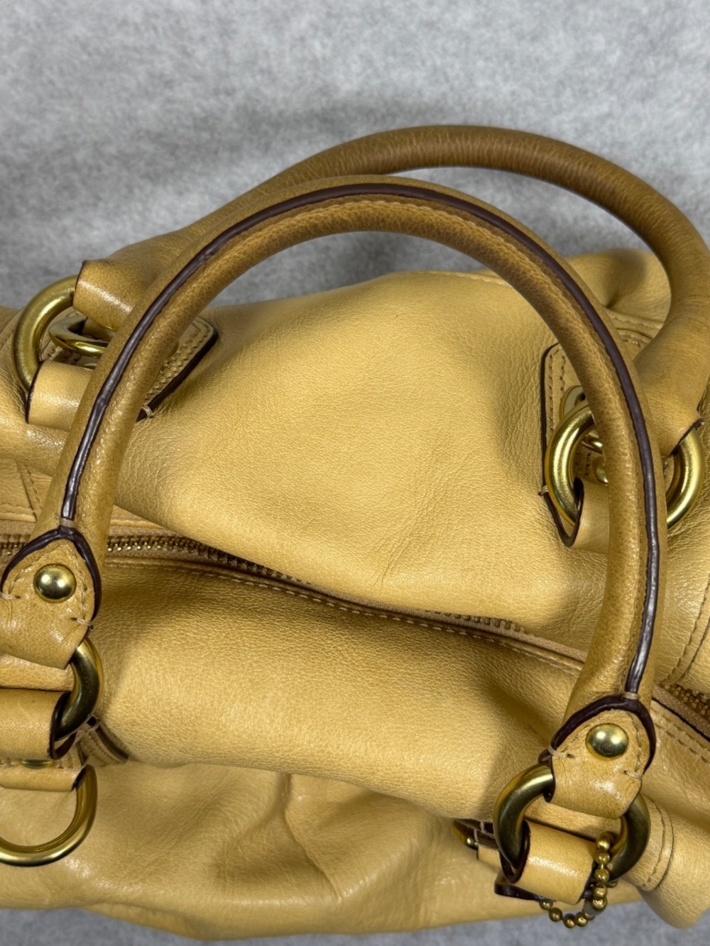 Coach Madison Sabrina Tan Leather Convertible Satchel Shoulder Bag 12937 Y2K - Picture 12 of 13